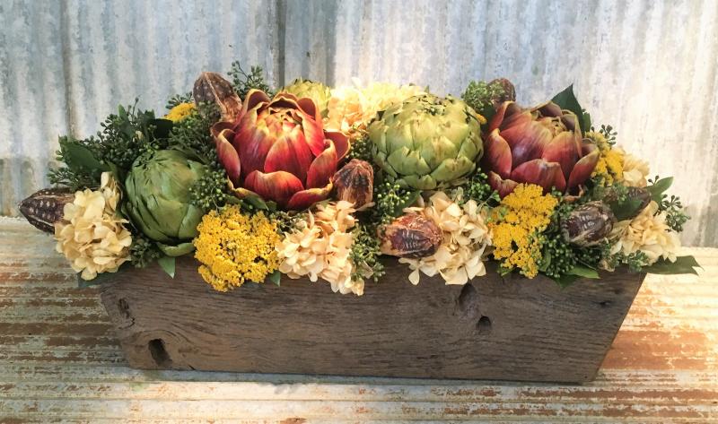 Natural Dough Bowl With Red Artichokes