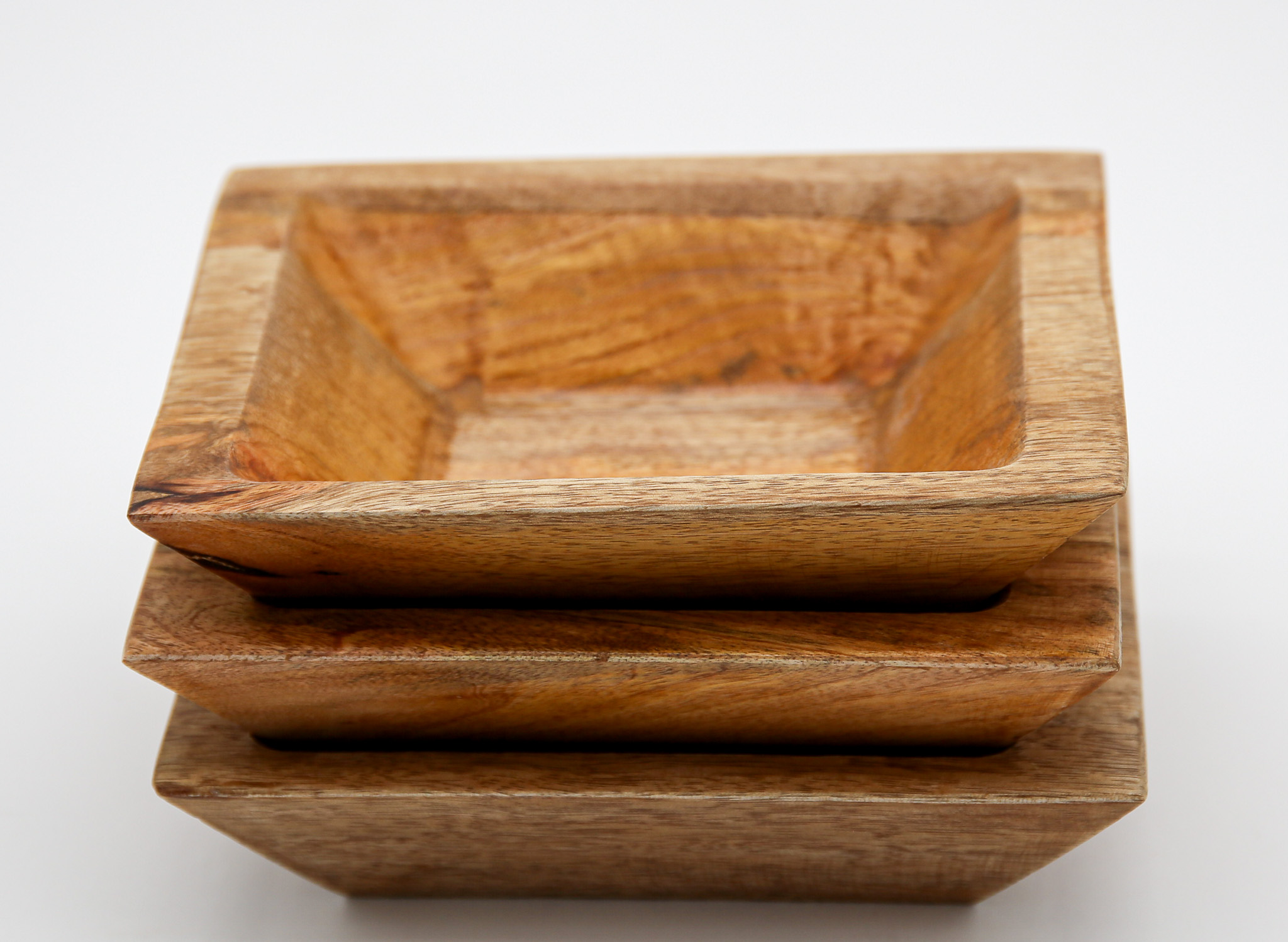 Food Safe Petite Wood Square Bowl