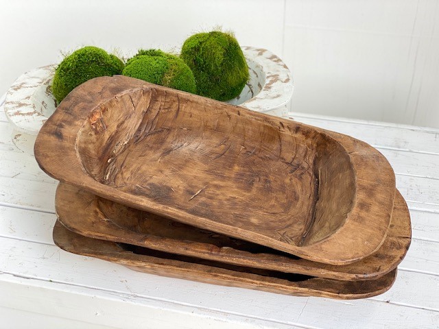 Handmade And Biodegradable Wooden Dough Bowls 