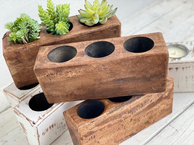 Whte ONLY Vntage Sugar Mold 3 Hole Candle Holder Farmhouse Decor Whte Washed Rustc Gft Whte ONLY Vntage Sugar Mold 3 Hole Candle Holder Farmhouse Decor Whte Washed Rustc Gft